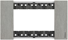 Рамка горизонтальная Legrand BTicino Living Now 1-м. 4 мод. металл сталь картинка